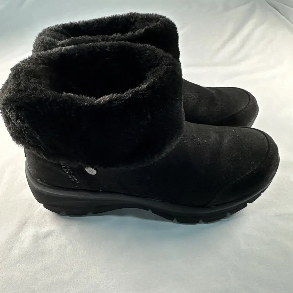 NWOT Skechers Easy Going Martha Stewart Women's Sz 9.5 Black Slip-In Boots Black
